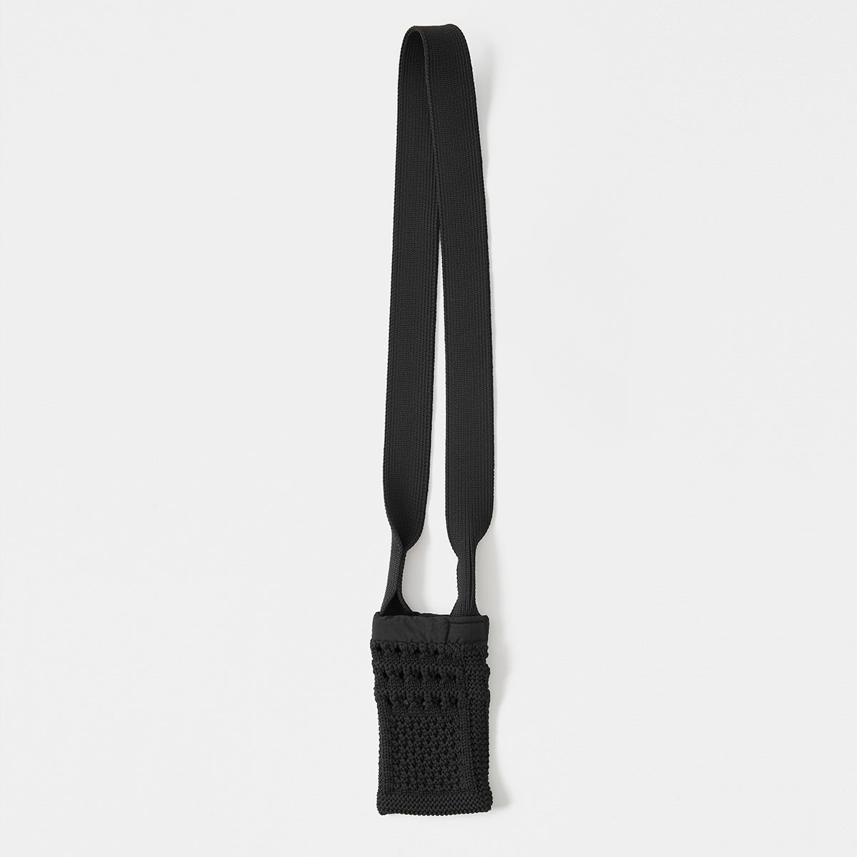 Crochet bag memo / black
