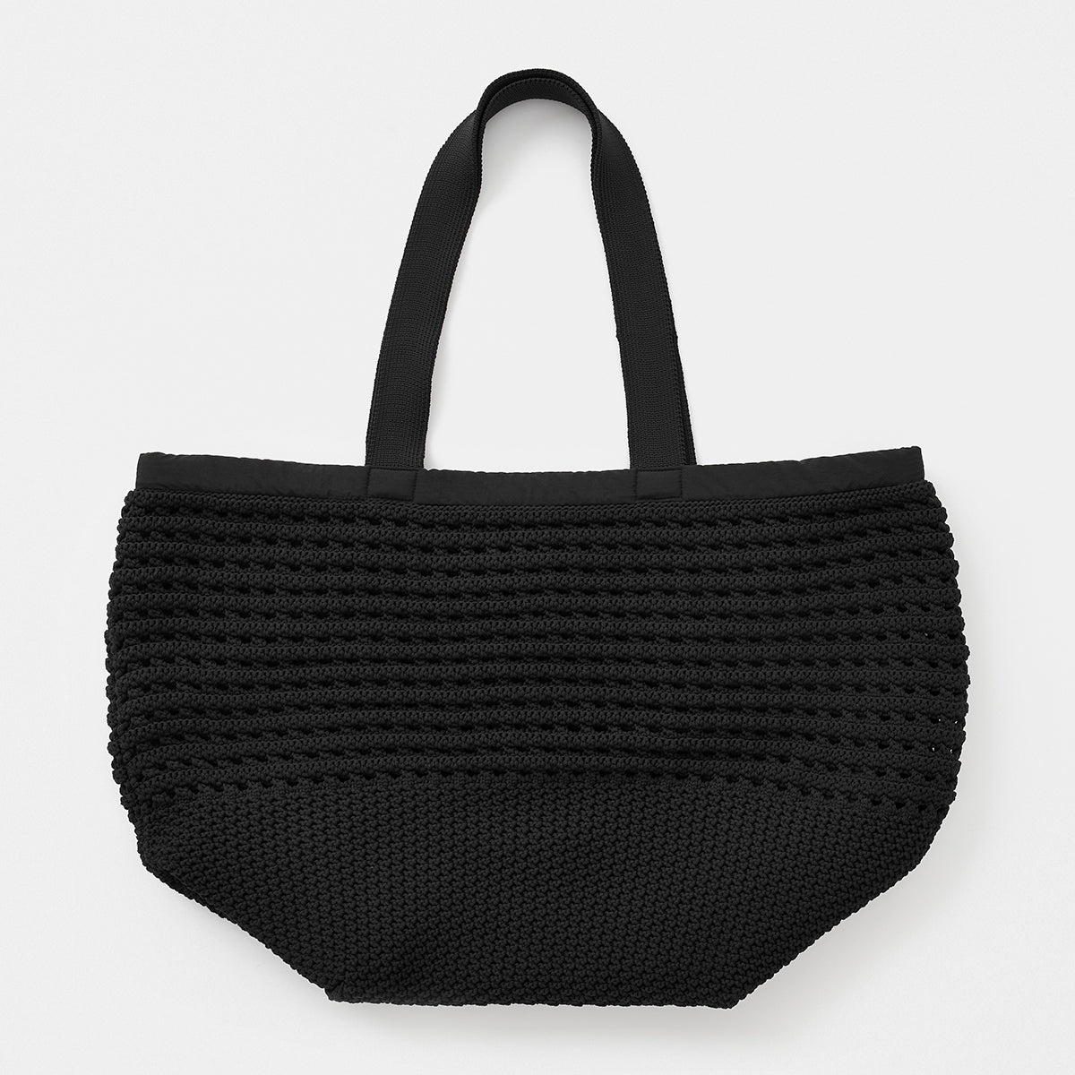 Knitted chunky Boston bag / black
