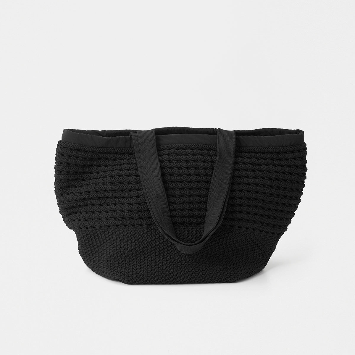 Knitted chunky Boston bag / black