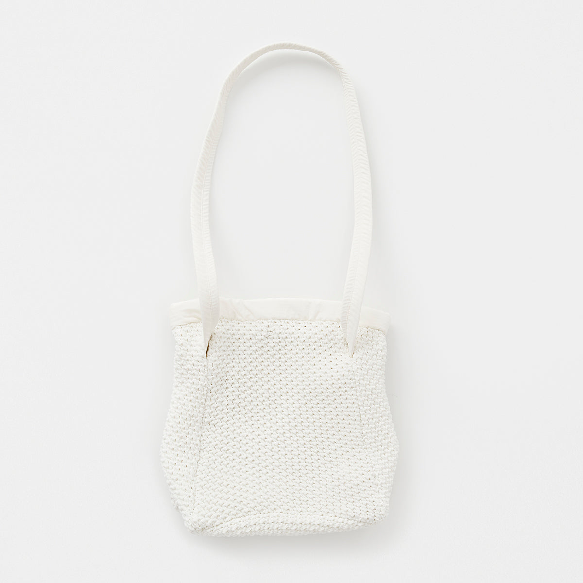 2way knitted bag / white