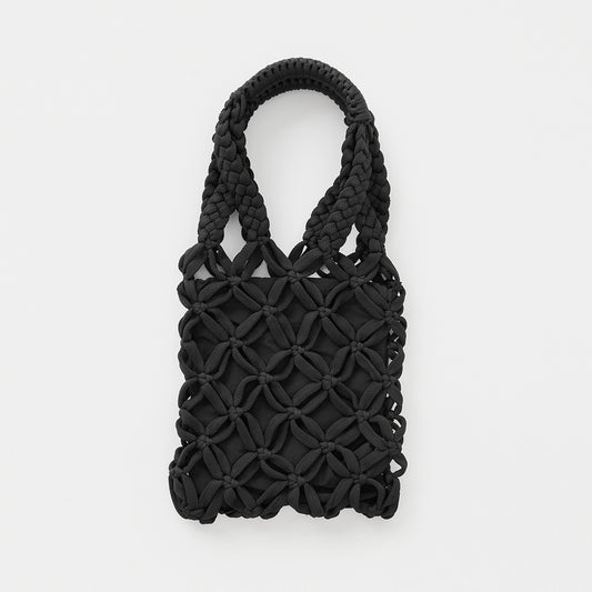 Crochet handle bag / black